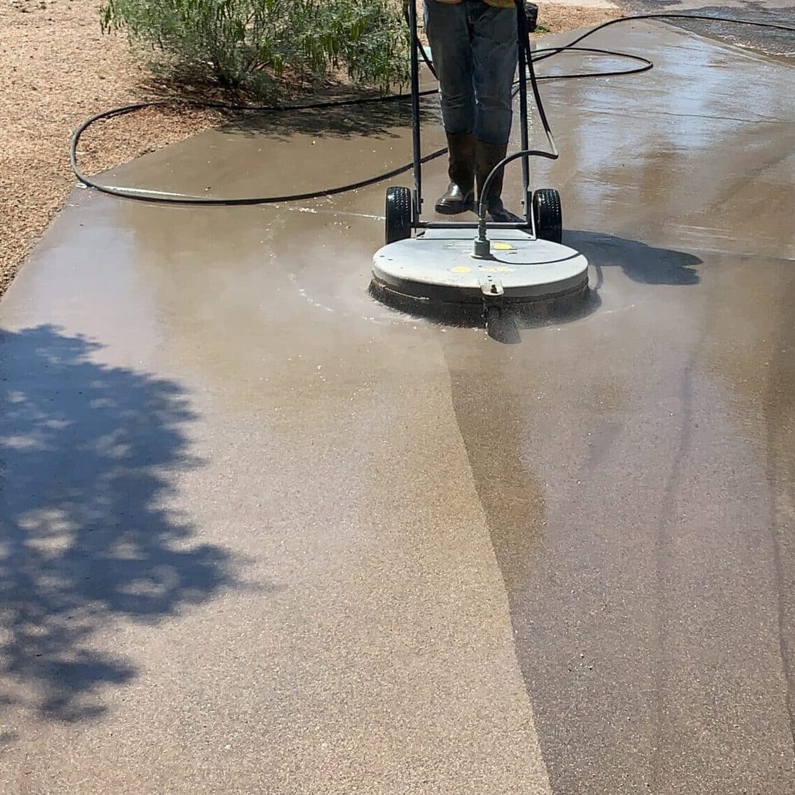 Hot water power washing company sidewalk cleaning in Scottsdale, AZ