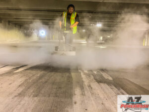 Hot water pressure washing