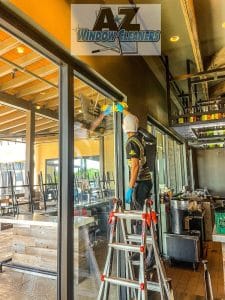 restaurant window cleaning in Scottsdale.