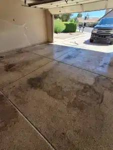 garage floor power washing in Scottsdale.
