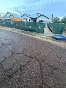 after - construction site cleanup and power washing in Scottsdale Shea North Estates.